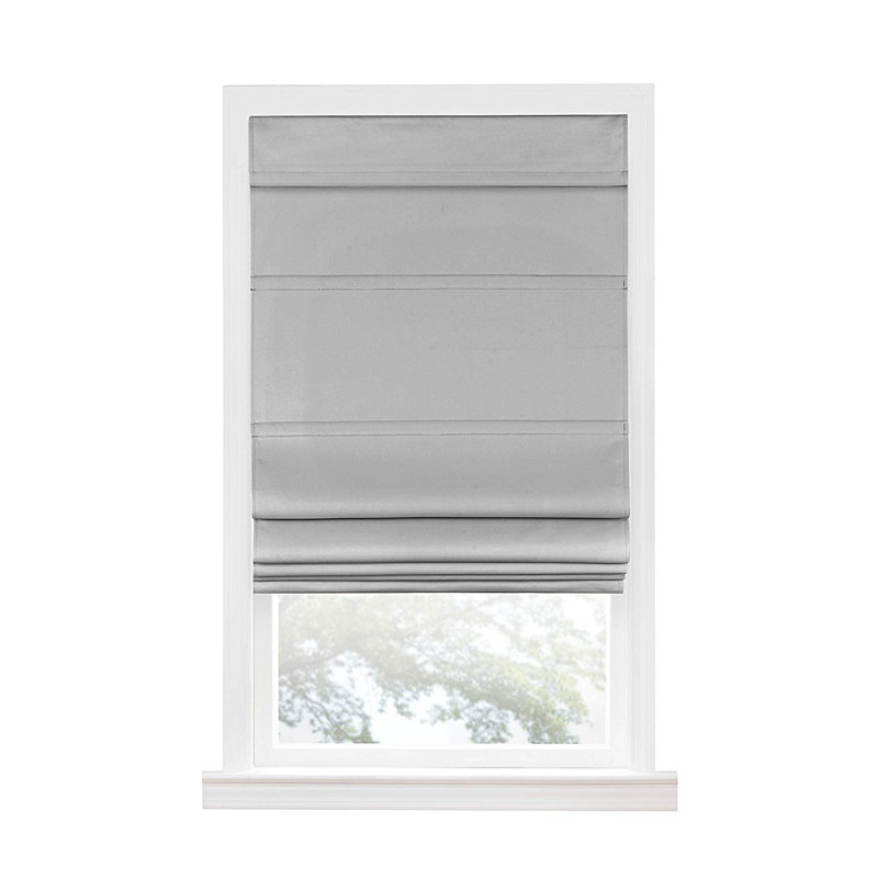 Store romain occultant Lilie, Gris, L 37 po x L 78 po
