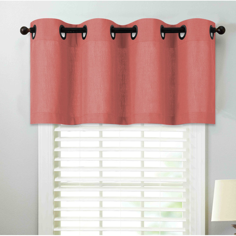 Cantonnière sur mesure de couleur unie 50 "Destefano, Corail
