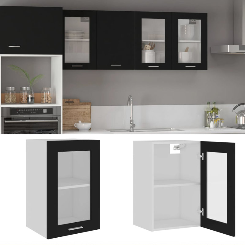 Lyon Hanging Glass Cabinet Lyon, Black