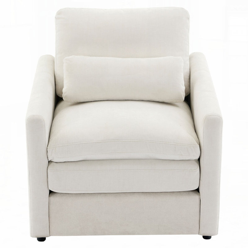 Fauteuil rembourré confortable 31,9 po, Beige