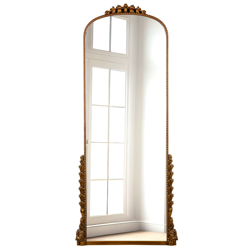 Canora Grey Rudney Arch Gold Full Length Mirror 67''H