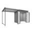 tout-en-1, abri de patio moderne en métal 12 pi x 4 pi
