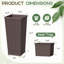 Ensemble de 2 boîtes à fleurs en plastique 2 pièces H 24 "/ 32", grandes boîtes à fleurs en osier-476616304-476616318
