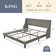 Toderick Upholstered Platform Bed with Deluxe Wingback and Linen Blend