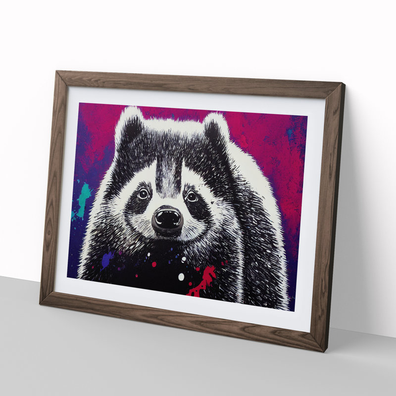 Badger Splash Vol.1 Abstract - Framed Print, 25cm H x 34cm W x 2cm D, Walnut