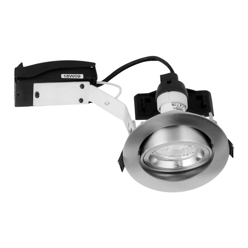 Moorestown 9.4cm Recessed Lighting Kit, Brushed Steel Plate