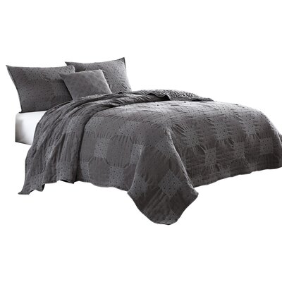 Microfiber 4 Piece Quilt Set -  Benjara, BM250016