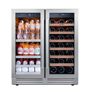 Réfrigérateur à vin 30 "encastré à deux zones avec 33 bouteilles et 80 canettes Ca'Lefort