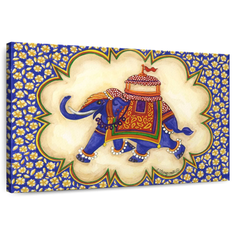Elephant Cartouche Facing Left, 34" H x 51" W