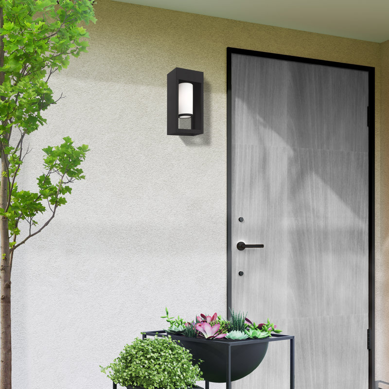 Saramarie Wall Light, 13.625" H x 6.25" W x 5.625" D, Black