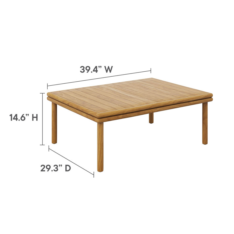 Ensemble de meubles d'extérieur en bois de teck 6 pièces Wren, Gris silex