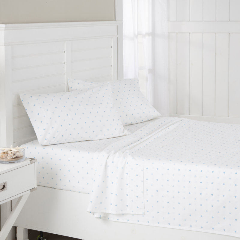 Southern Tide Beach Shells Sheet Set, Twin Sheet Set with Fitted Sheet and Pillowcase