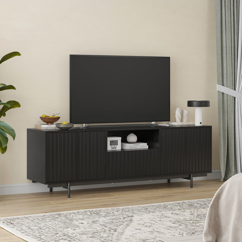 Unfinished TV Stand for TVs up to 70", Black