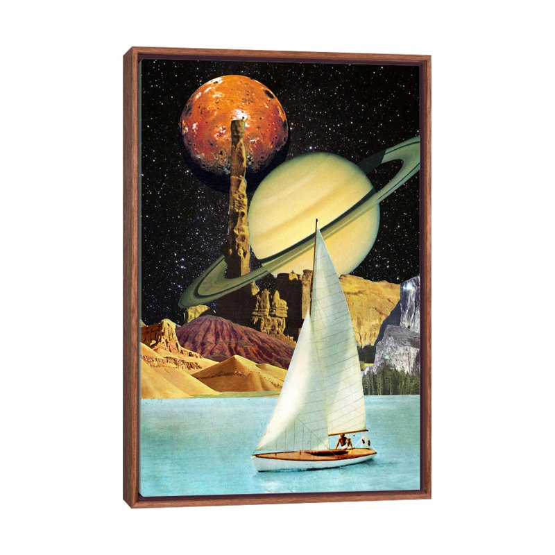 Eugenia Loli - Orinoco Flow by Eugenia Loli - Print on Canvas, 66.04 cm H x 45.72 cm W, Classic Brown Wood Framed