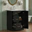 Ensemble de meuble-lavabo autoportant 24 po avec lavabo en céramique et armoire de rangement, 2 tiroirs, 1 tablette et 1 porte à fermeture douce-475873274-500815775
