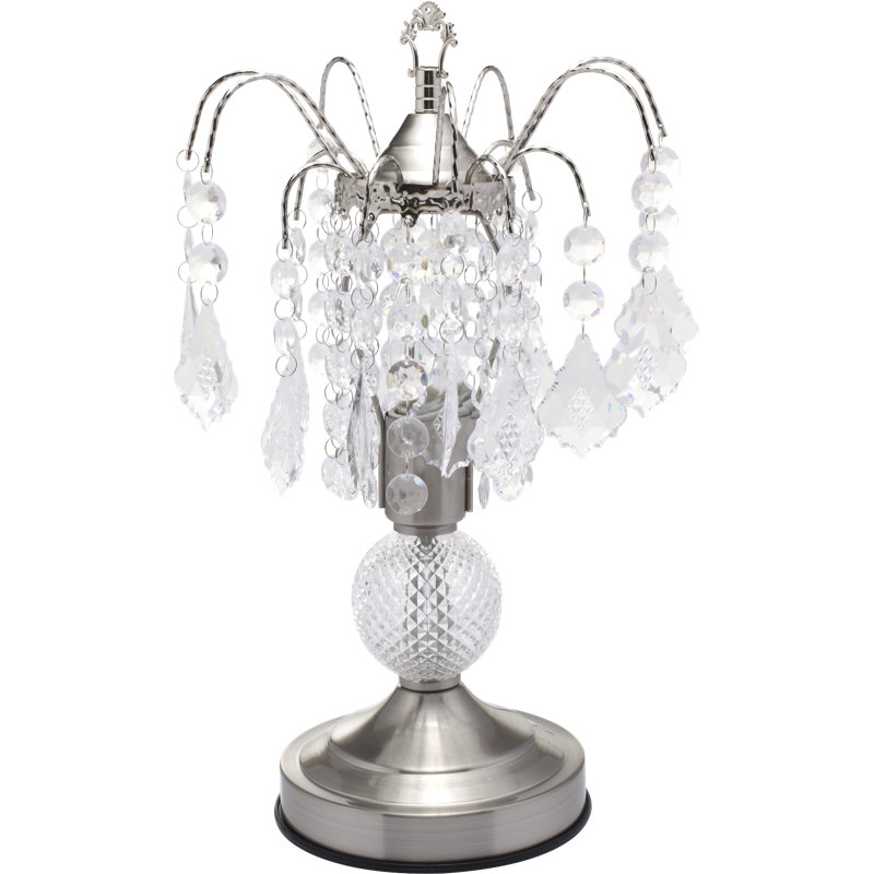 Cecile Metal Table Lamp, Satin Nickle