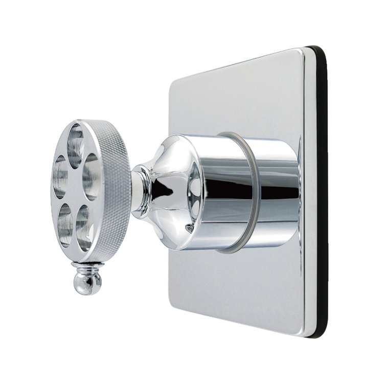 Kingston Brass Wendell Single-Handle Six-Way Diverter Valve With Knurled Handle And Square Trim Kit