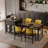 American Retro Solid Wood Black Dining Table