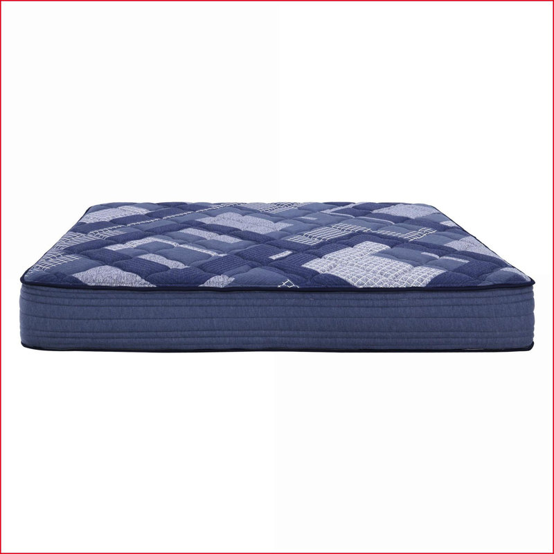 Full Size 10"" Mattress, Pocket Innerspring &amp; Memory Foam, Navy Blue | Foam+Spring | Full, 10", Full 
