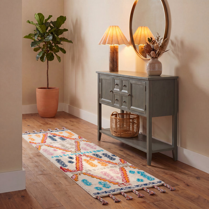 Antwi Hand Tufted Performance Geometric Rug