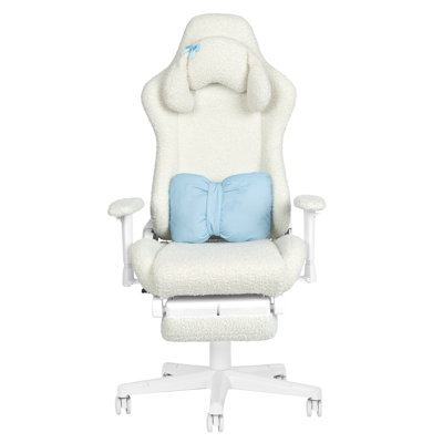  White Bunny Gaming Chair with Footrest
