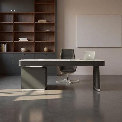 Bureau de table en pierre frittée