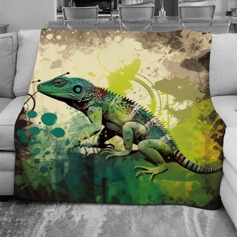 Stylish Lizard Throw Blanket, Throw