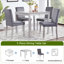 Ensemble de table de salle à manger en bois 5 pièces, ensemble de table de cuisine avec une table carrée et 4 chaises rembourrées, table de salle à manger en bois avec décoration en cristal et ensemble de chaises pour la cuisine, la salle à manger