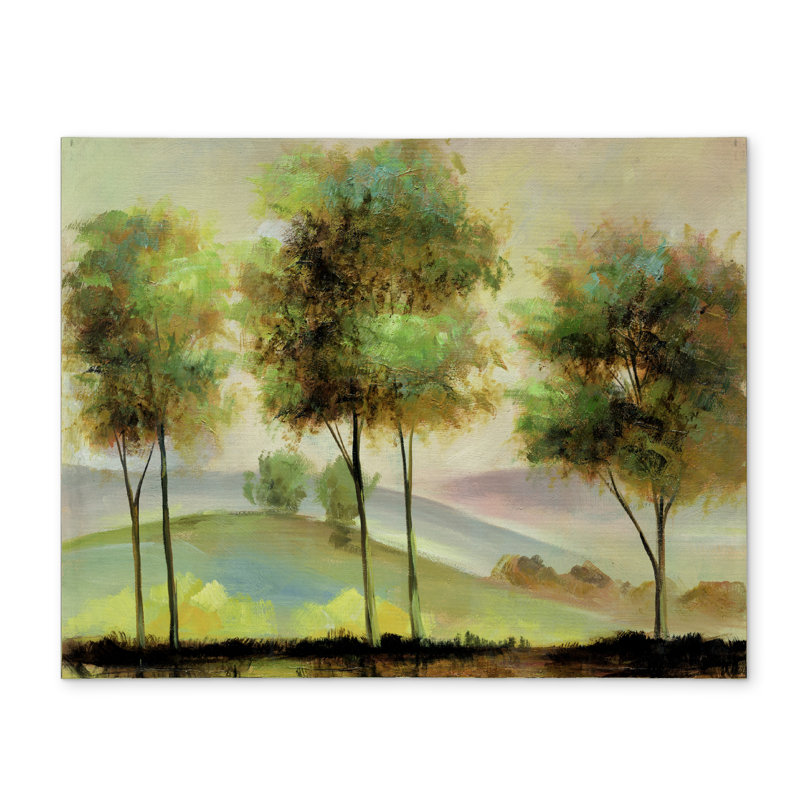 Napperon Arbres près du lac - Décoration de chambre à coucher contemporaine