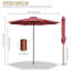 Parasol de marché 9 pi Coleford-583429986