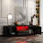 Modern High-Gloss LED TV Stand, 70.1" Entertainment Center With 3-Color LED Lights, Quiet Sliding Rails & Anti-Tipping Design, Premium MDF Construction