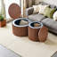 Ensemble de 2 tables basses gigognes avec colonne romaine et rangement caché-45873295