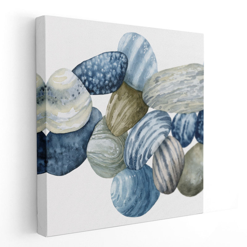 Found Pebbles I - reproduction d'art sur toile, H 12 po x l 12 po