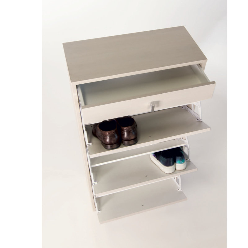 15 Pair Shoe Storage Cabinet, Clear Pine