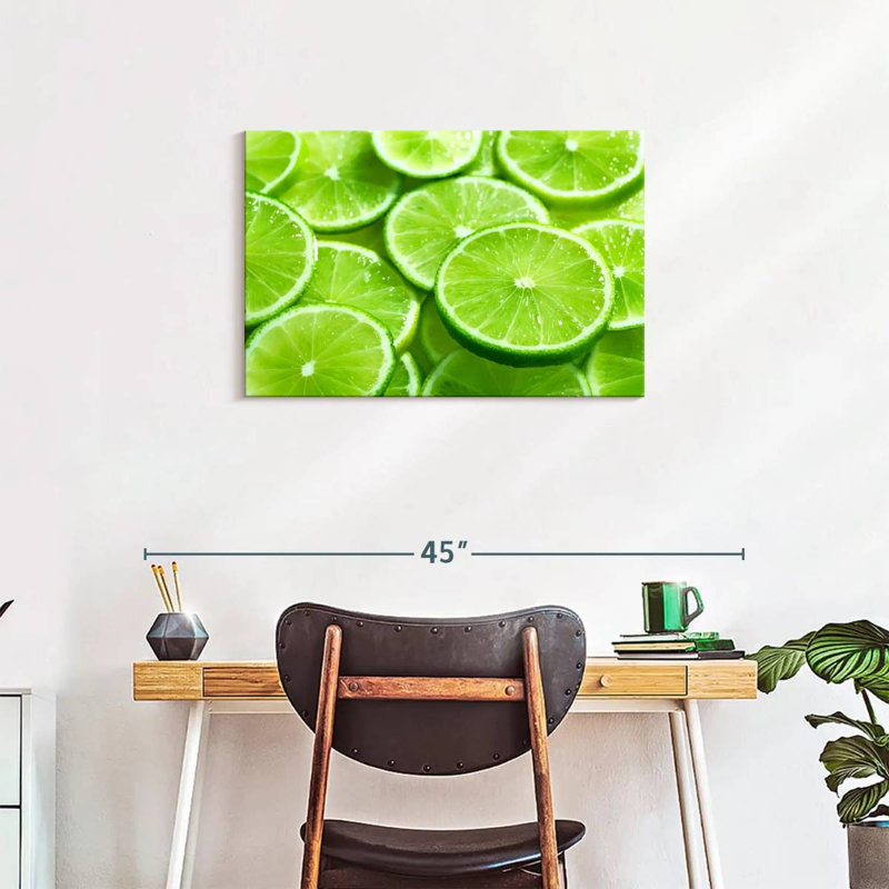 Yarlin Lime Slices, 20" H x 30" W