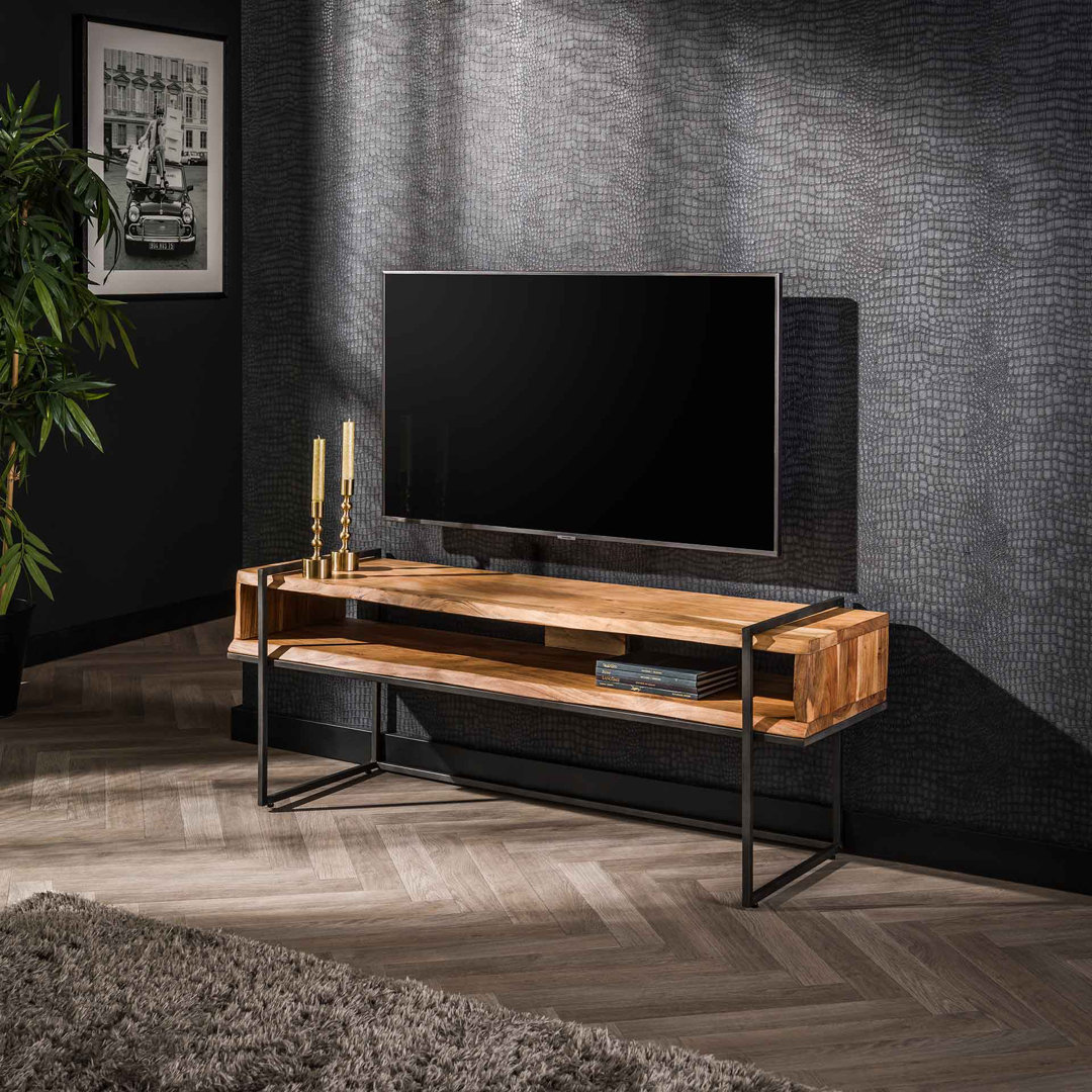 TV-Lowboard Burrigan aus Massivholz für TVs bis zu 60"