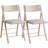 Folding Chairs with Cushion 2  PCS - Heavy Duty Steel Frame Foldable Dining Chairs-1684757499