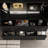 70.1" H Freestanding China Cabinet with Tempered Glass Doors, 4 Display Shelves and 2 Drawers-976228543