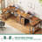 L Shaped Office Desk With Power Outlets, 47 Inch Computer Desk With 3 Drawers, Shelves, For Gaming, Corner Work, Home Office, Study, Rustic Brown