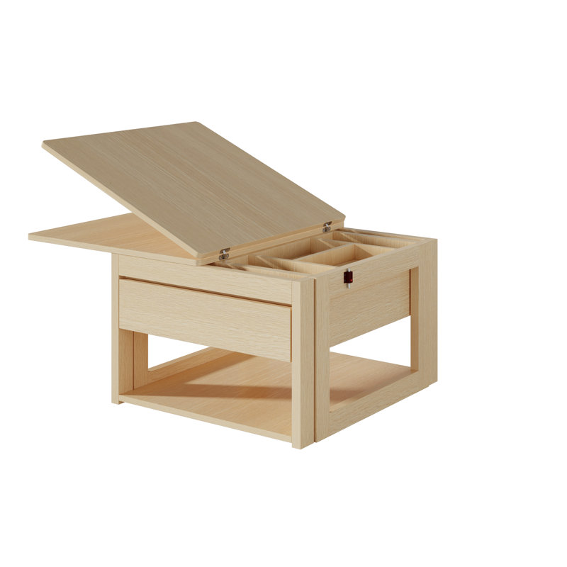 Table basse transformable effet chêne (multi-usage 4 en 1)