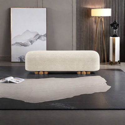 Banc rembourré en mélange de coton Gwyndaf