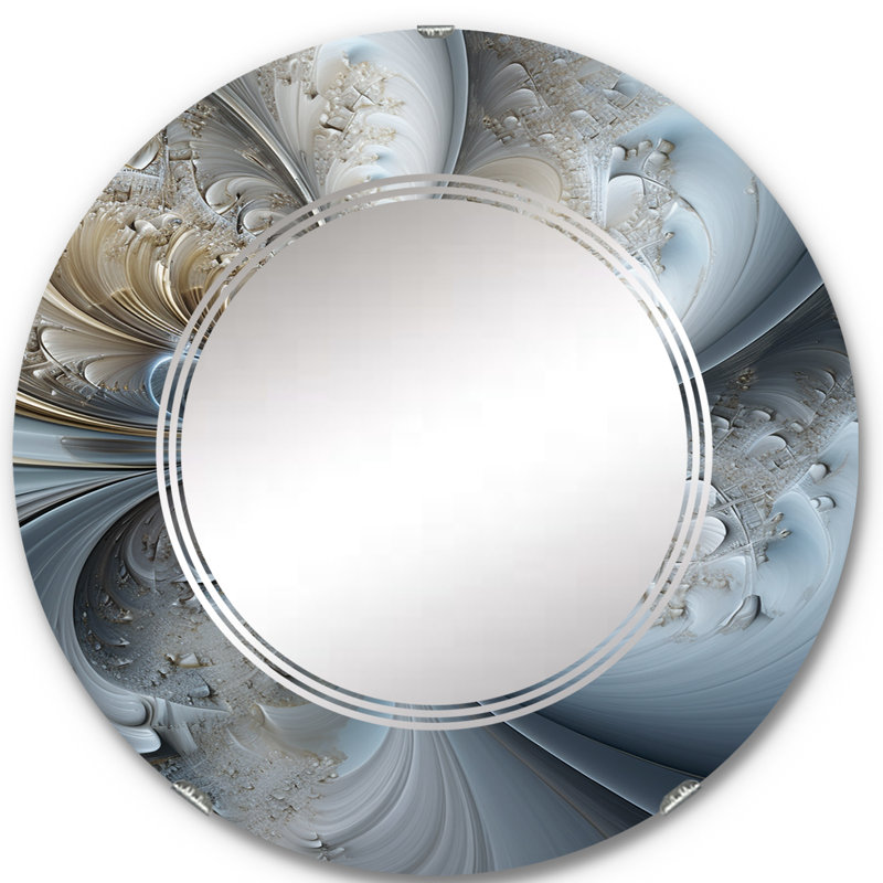Monimus - Miroir mural moderne rond, 24 po x 24 po