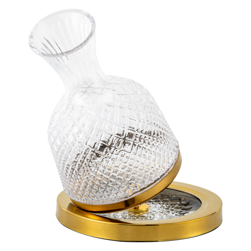 Ensemble de carafe à vin rouge en verre cristal, Or