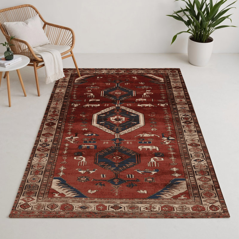 Tapis turc intérieur et extérieur brun, Rectangulaire 2 pi x 3 pi