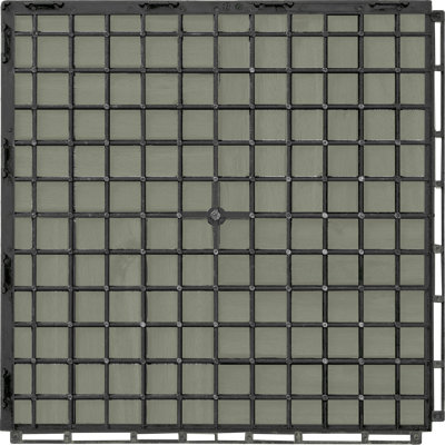 Carreaux de terrasse Thyoi, planchers de patio - tuiles d'extérieur imperméables en bois d'acacia pour une utilisation tout temps - balcon, cour, intérieur et extérieur (motif vert croisé, 30 pièces - 30 pieds carrés)