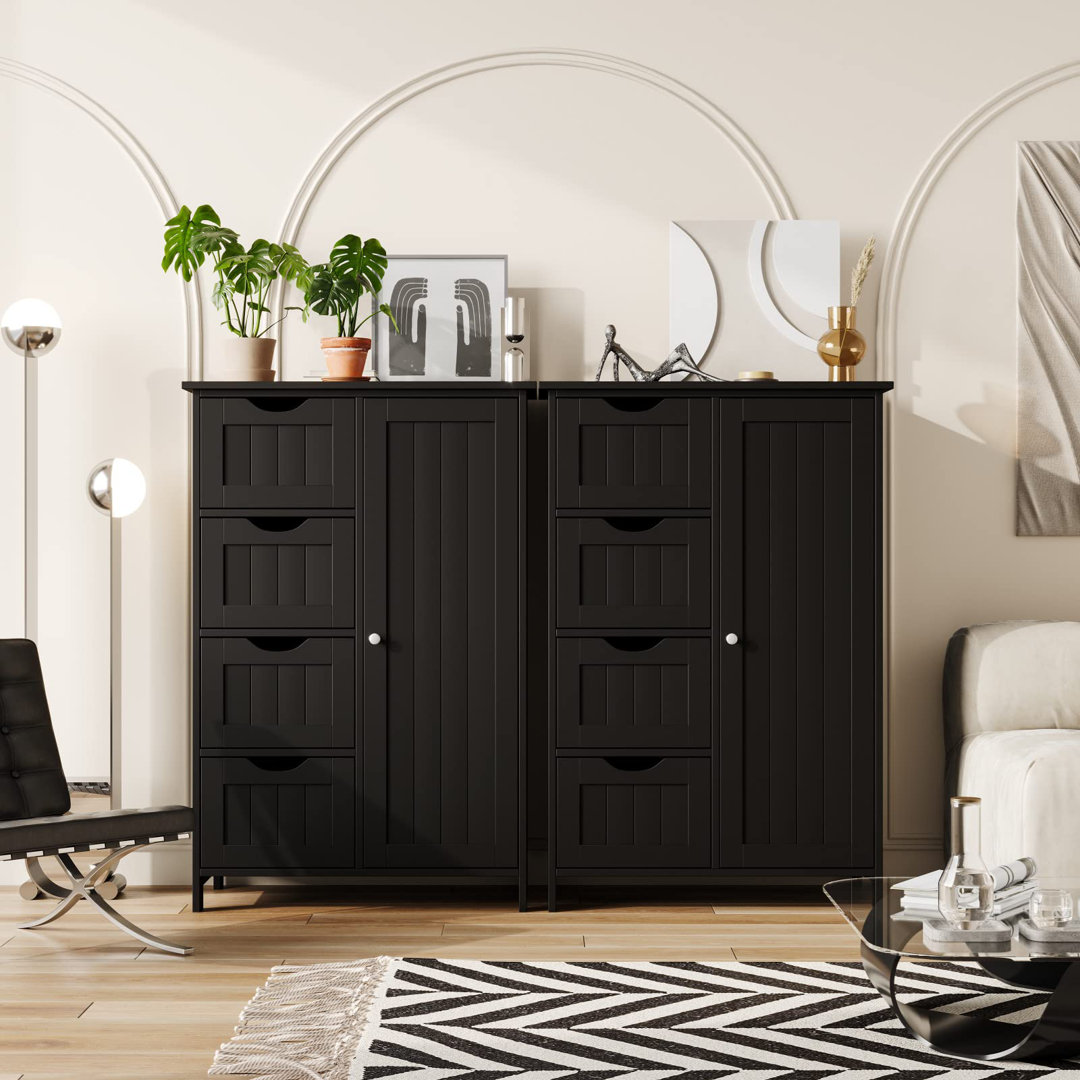 Hewson Solid Wood Floor Mounted Bathroom Cabinet Red Barrel Studio® 