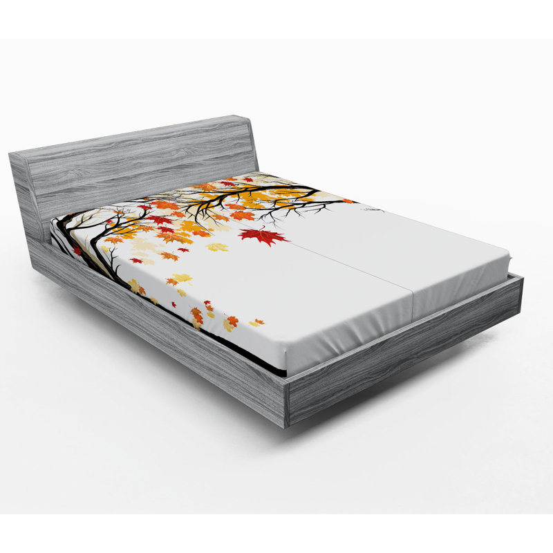 Microfiber Floral Fitted Sheet, Queen Fitted Sheet