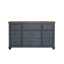 Commode 9 tiroirs, aucun assemblage requis, finition bleue