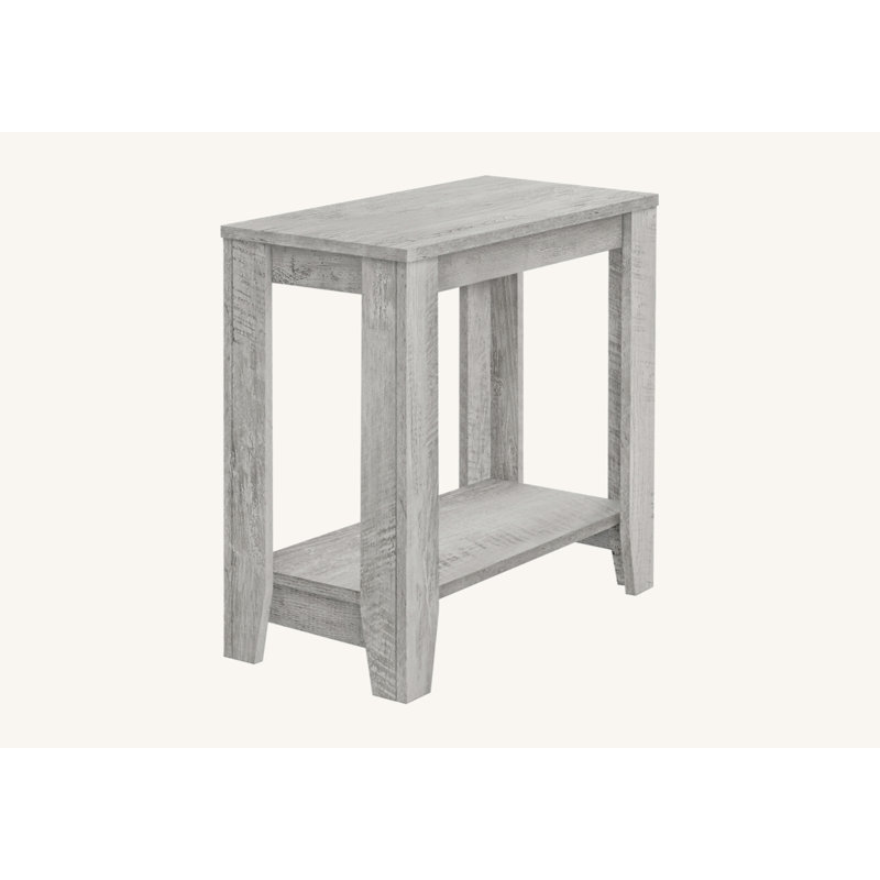 Elegant Nightstand, Nightstand, Transitional Accent Table, End Table With Open Storage Shelf, Light Gray