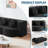 75.5" Lychee Boneless Velvet Folding Sofa Bed, No Assembly Required Sleeper Couch with Two Pillows, Black-1027406750